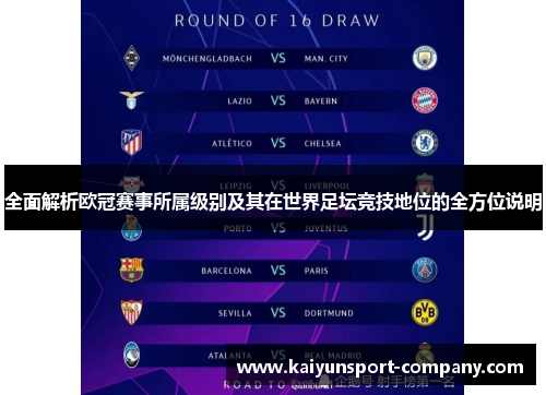 全面解析欧冠赛事所属级别及其在世界足坛竞技地位的全方位说明 全面解析欧冠赛事所属级别及其在世界足坛竞技地位的全方位说明